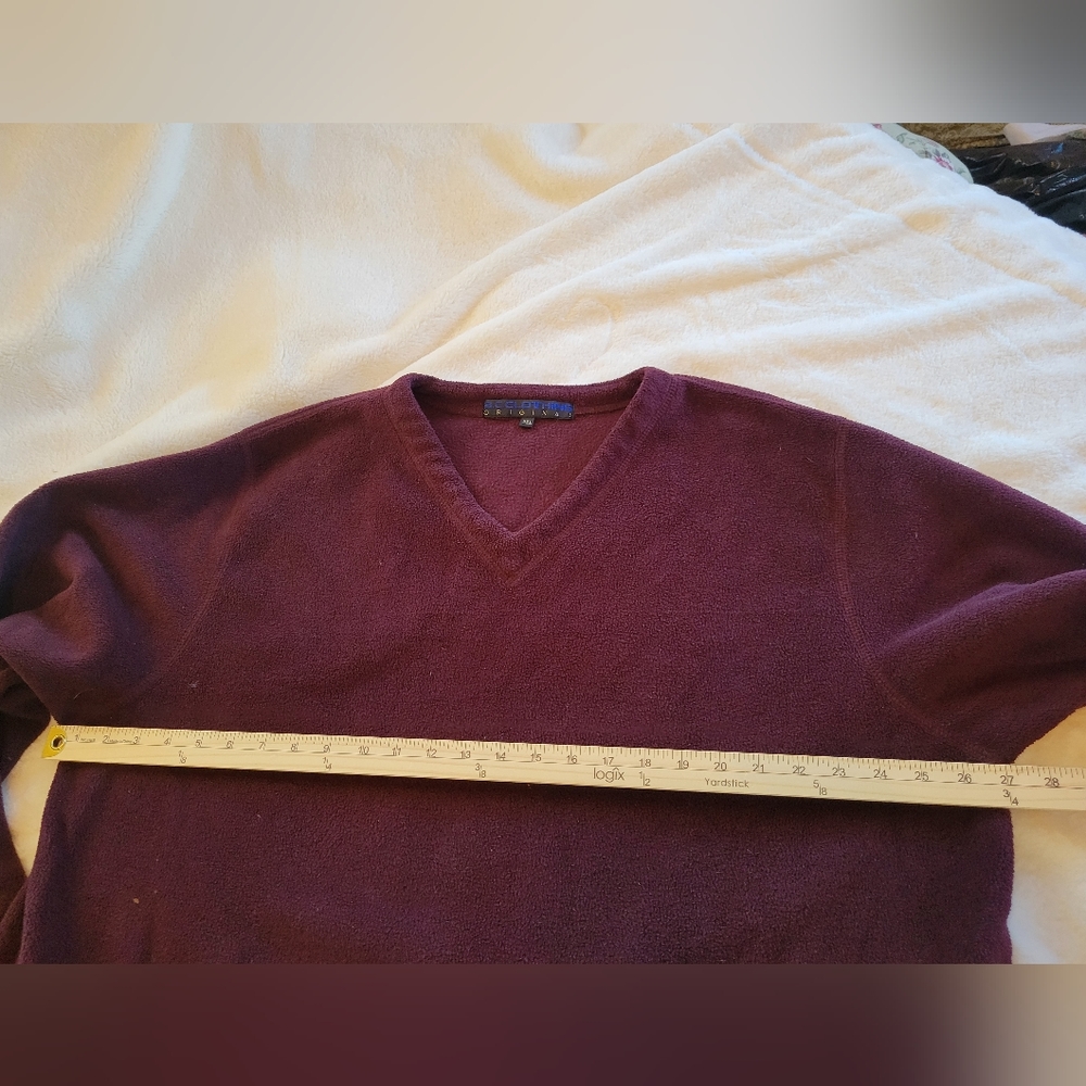 B.C Clothing  Women's Soft V Neck Pullover Deep Purple  Size 3XL - Picture 6 of 6